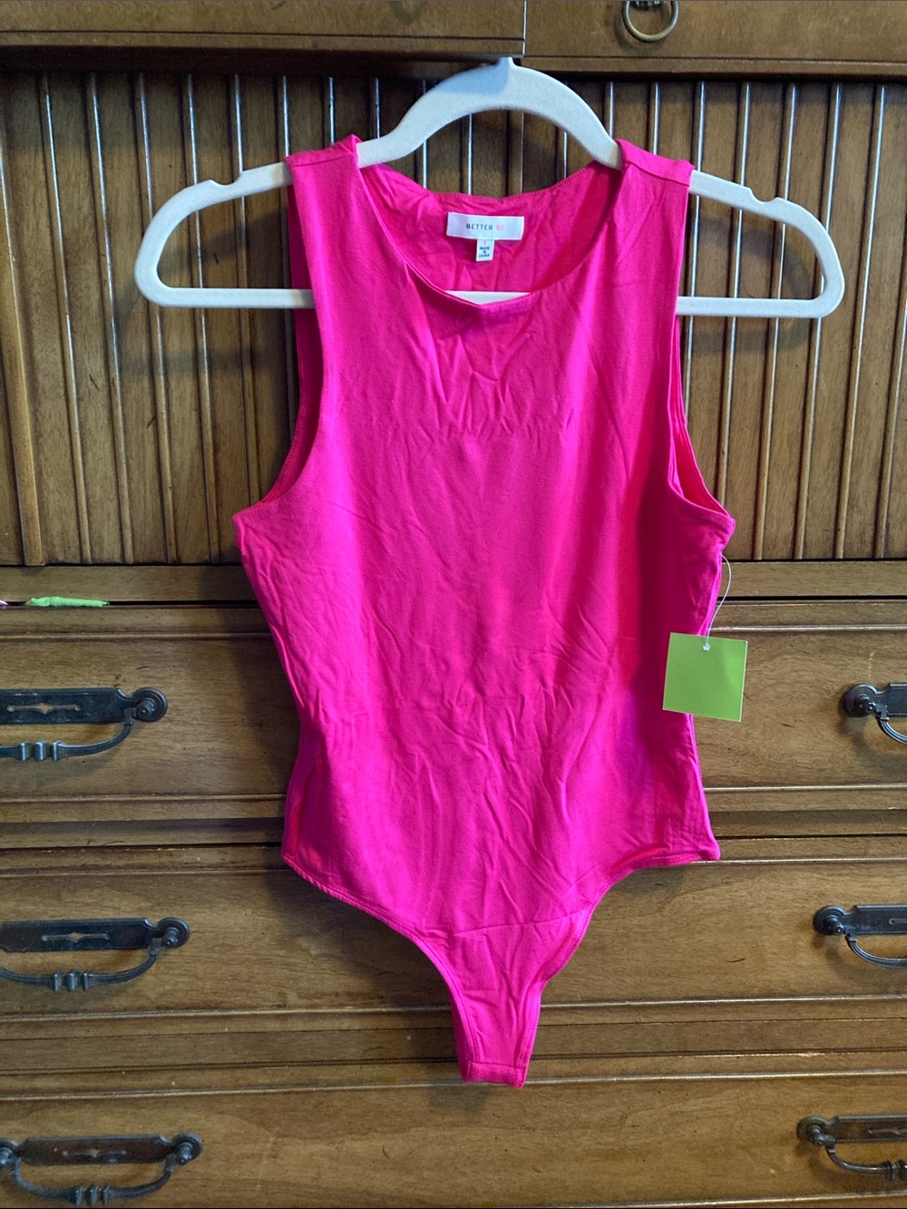 Better Be Hot Pink Sleeveless One-Piece Bodysuit